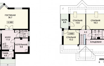 Омега - небольшой дом с треугольным эркером