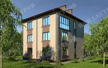 Необычный дом с 3 уровнями