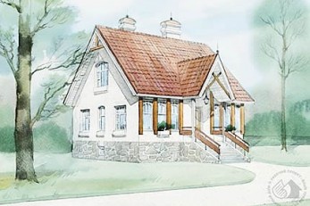 Трехуровневый коттедж из бруса