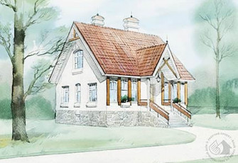 Трехуровневый коттедж из бруса