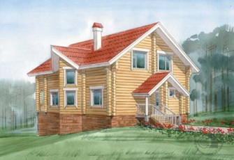 Большой дом на рельефе