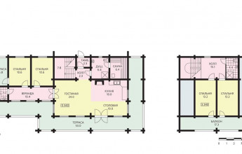 Cемейная гостиница из бревна