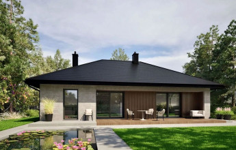 Проект одноэтажного коттеджа 117 м² .Планировка и фото