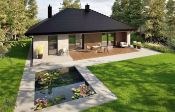 Проект одноэтажного коттеджа 117 м² .Планировка и фото