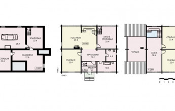 Бревенчатый коттедж с мягкой кровлей