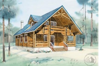 Деревянный коттедж для большой семьи