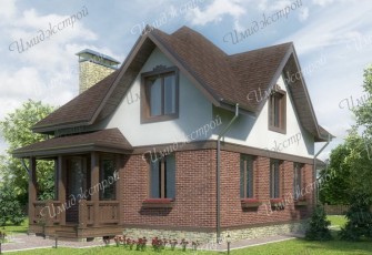 Небольшой дом с мансардой 120 кв.м