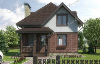 Небольшой дом с мансардой 120 кв.м