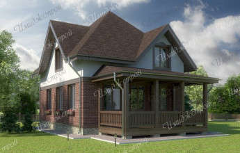 Небольшой дом с мансардой 120 кв.м