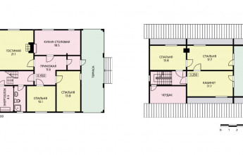 Деревянный коттедж для большой семьи