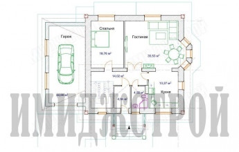 Коттедж с балконом и гаражом 160 кв.м.