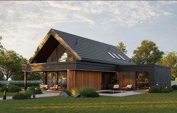 Коттедж в стиле Барн с гаражом 128 кв.м.