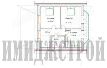 Коттедж с балконом и гаражом 160 кв.м.