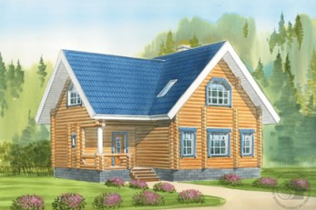 Бревенчатый коттедж из кировского бревна