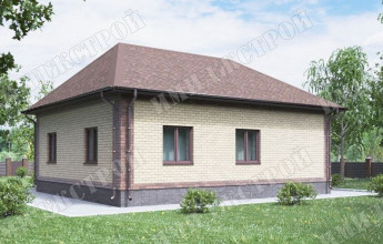 Одноэтажный дом на 80 м2 Компактный одноэтажный дом