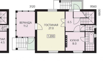 Небольшой деревянный дом для маленького участка