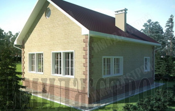 Коттедж с красивым балконом и цоколем 200 кв.м.