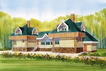 Сблокированные дачные дома из бруса