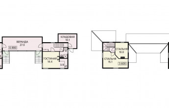 Сблокированные дачные дома из бруса