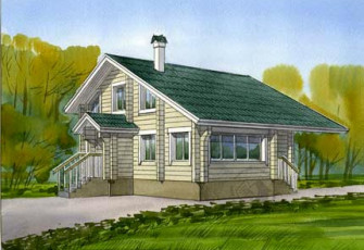 Небольшой дом из бруса