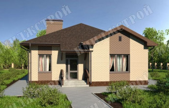 Одноэтажный дом на 109 м2 Небольшой одноэтажный дом в стиле кантри