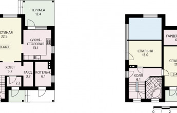 Дом с односкатной кровлей