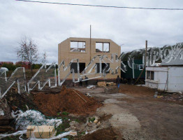 Строительство дома с большой террасой в Искино 198 кв.м