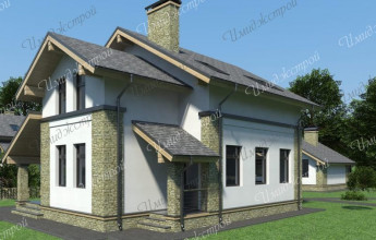 Простой коттедж с мансардой 150 кв.м.