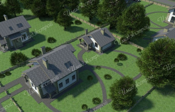 Простой коттедж с мансардой 150 кв.м.