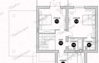 Простой коттедж с мансардой 150 кв.м.