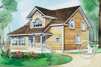 Коттедж из дерева для пригорода