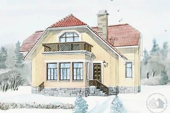 Коттедж из дерева для небольшой семьи