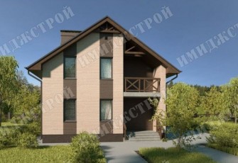 Незамысловатый дом с мансардой 111 кв.м.