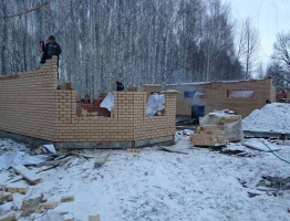 Зимняя стройка 2016. Банный комплекс и коттедж