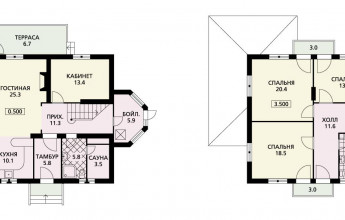 Проекты двухэтажных домов
