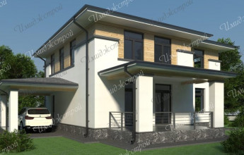 Проект с навесом для машины 191 кв.м.