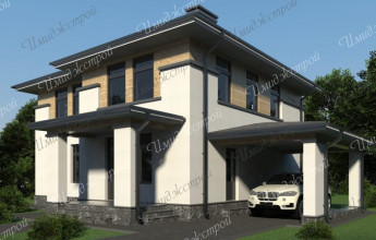 Проект с навесом для машины 191 кв.м.