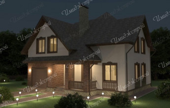 Дом на стыке 2 стилей  Концептуальный коттедж общей площадью 192 м2