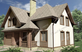 Дом на стыке 2 стилей  Концептуальный коттедж общей площадью 192 м2