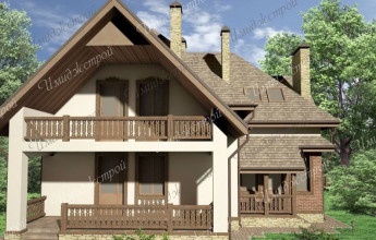 Дом на стыке 2 стилей  Концептуальный коттедж общей площадью 192 м2