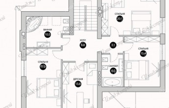 Дом на стыке 2 стилей  Концептуальный коттедж общей площадью 192 м2