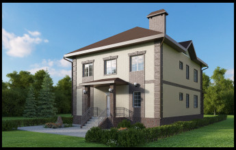 Коттедж 164 квадратных метров с полными этажами