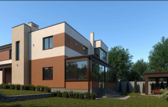 С плоской крышей 268 кв.м.