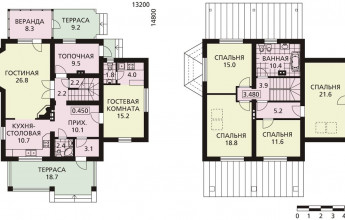 Вместительный коттедж с мансардным этажом