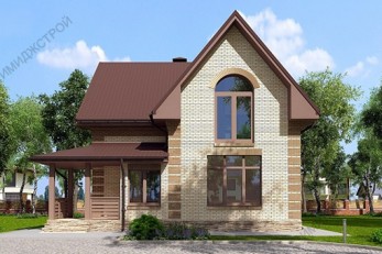 Небольшой коттедж с мансардой 120 кв.м.