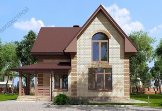 Небольшой коттедж с мансардой 120 кв.м.