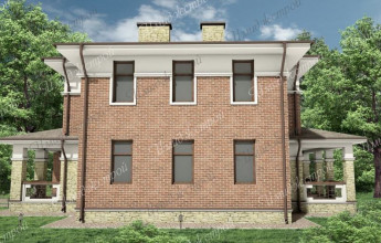 Дом в современном стиле на 213 м2  Современный коттедж в необычном стиле