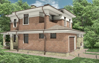 Дом в современном стиле на 213 м2  Современный коттедж в необычном стиле