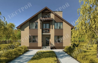 Дом с мансардой в два этажа со сложной кровлей 149 кв.м.