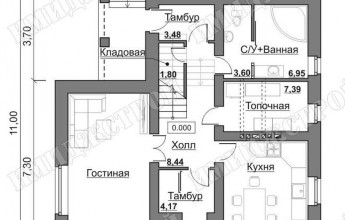 Дом с мансардой в два этажа со сложной кровлей 149 кв.м.